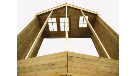 Caseta de jardín de madera 16 m2 - 4x4 m - 28 mm