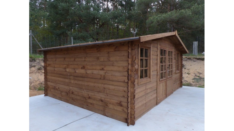 Caseta de jardín de madera 20 m2 - 5x4 m - 28 mm - impregnada