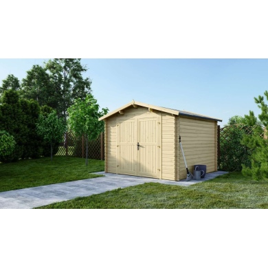 Caseta de jardín de madera 9 m2 - 3x3 m - 28 mm