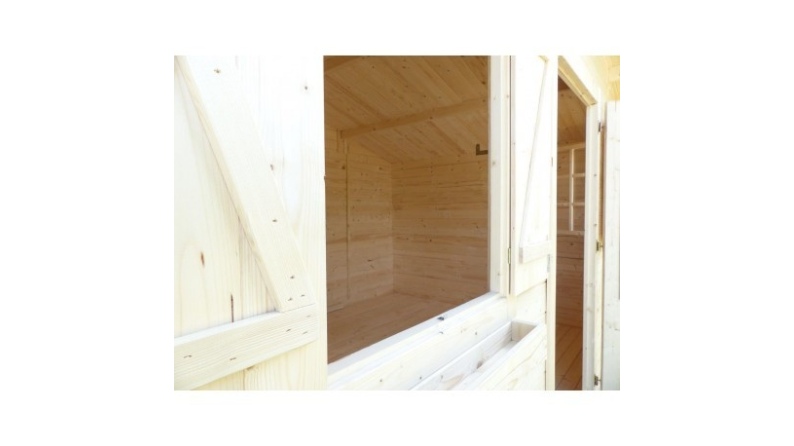 Caseta de jardín de madera-4x3 m - 24 m2 con terraza