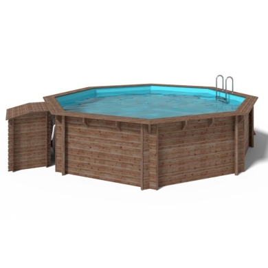 Piscina de madera 5.37x5.37 - H.1.31 m autoportante