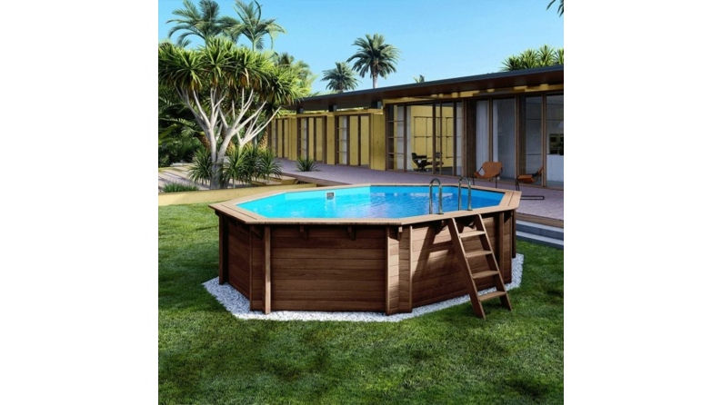 Piscina de madera 5.37x5.37 - H.1.31 m autoportante