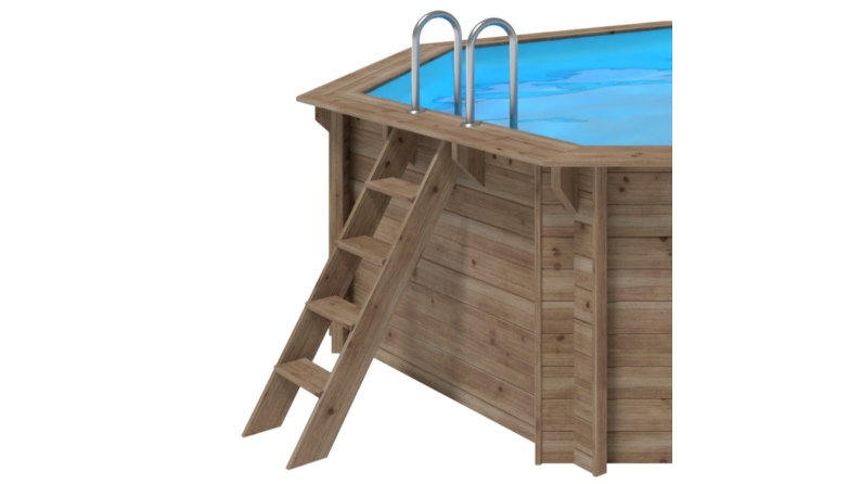 Piscina de madera 5.37x5.37 - H.1.31 m autoportante