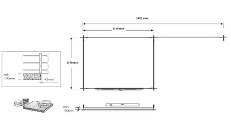 Caseta de jardín de madera 18 m2 - 5.96x2.95 m - 24 mm