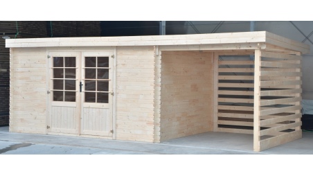 Caseta de jardín de madera 18 m2 - 5.96x2.95 m - 24 mm