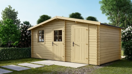 Caseta de jardín de madera 15 m2 - 5x3 m - 28 mm