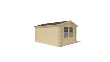 Caseta de jardín de madera-3x4 m - 21 m2 con terraza