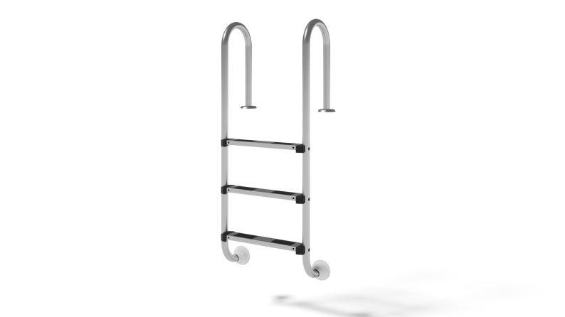 Escalera de piscina de acero inoxidable de 3 peldaños