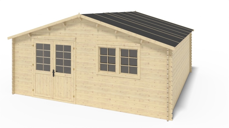 Caseta de jardín de madera 30 m2 - 6x5 m - 40 mm