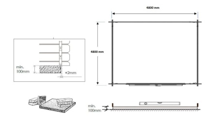 Caseta de jardín de madera 25 m2 - 5x5 m - 40 mm