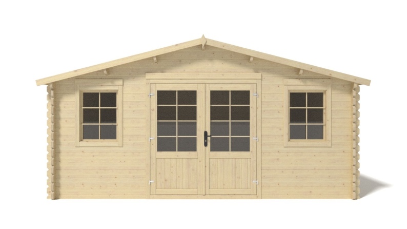 Caseta de jardín de madera 25 m2 - 5x5 m - 40 mm