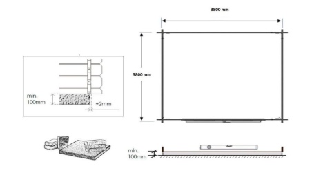 Caseta de jardín de madera 16 m2 - 4x4 m - 40 mm