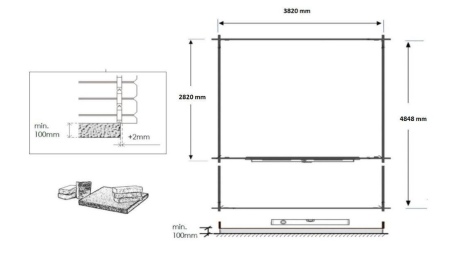 Caseta de jardín de madera-4x3 m - 20 m2 con terraza- Impregnada