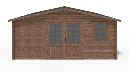 Caseta de jardín de madera 25 m2 - 5x5 m - 28 mm - impregnada