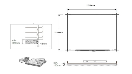 Caseta de jardin de madera 4.75 m2 - 1.9x2.5 m - 28 mm  
