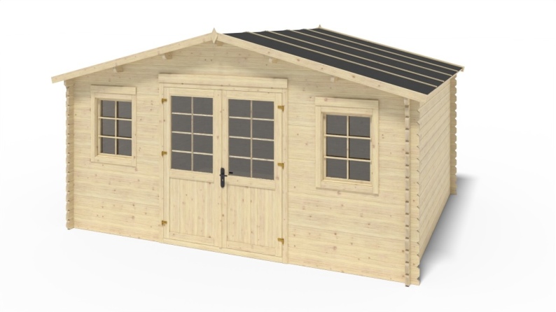 Caseta de jardín de madera 20 m2 - 5x4 m - 40 mm