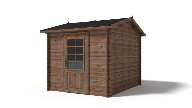 Caseta de jardín de madera 7.5 m2 - 2.5x3 m - 28 mm - impregnada