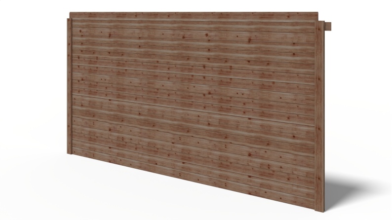 Pared para la caseta 28 mm - 3.85xh.2.15 m  - tratada.