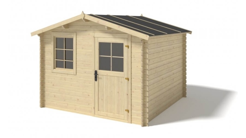 Caseta de jardin de madera 7.5 m2 - 3x2.5 m - 28 mm  
