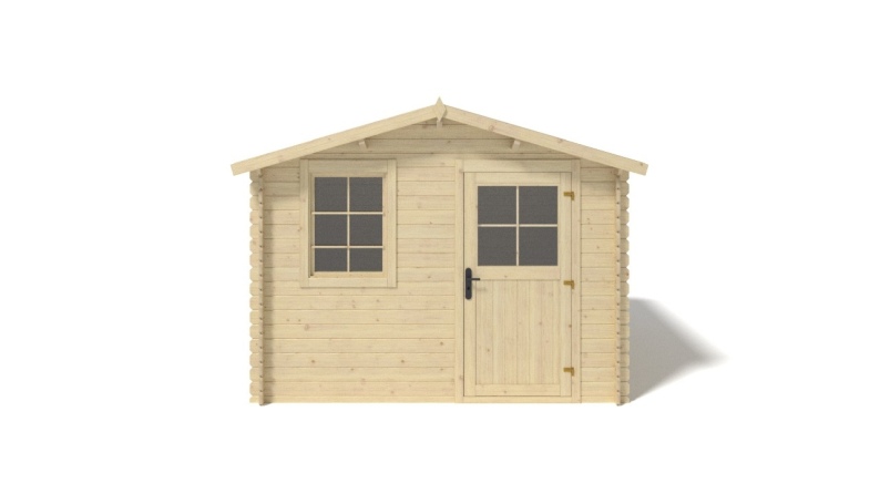 Caseta de jardin de madera 7.5 m2 - 3x2.5 m - 28 mm  