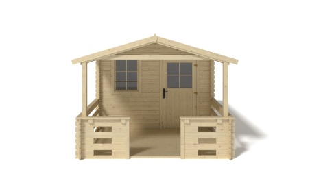 Caseta de jardín de madera-3x2.5 m - 13.5 m2 con terraza