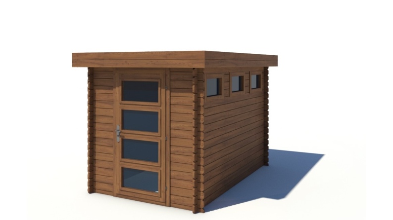 Caseta de jardín de madera 6 m2 - 2x3 m - 28 mm - impregnada