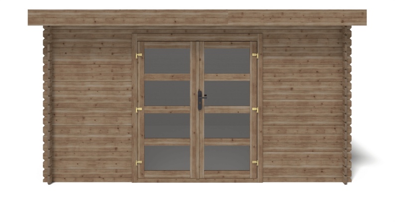 Caseta de jardín de madera 12 m2 - 4x3 m - 28 mm - impregnada