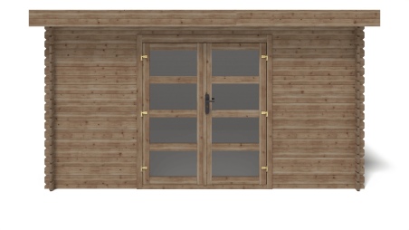 Caseta de jardín de madera 12 m2 - 4x3 m - 28 mm - impregnada