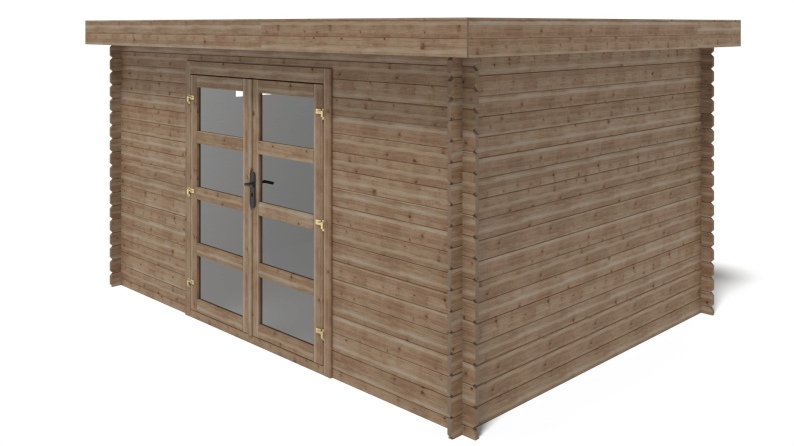 Caseta de jardín de madera 12 m2 - 4x3 m - 28 mm - impregnada