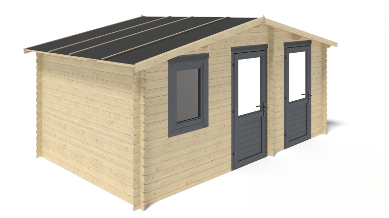 Caseta de jardín de madera 15 m2 - 5x3 m - 28 mm