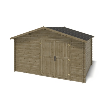 Caseta de jardín de madera 12 m2 - 4x3 m - 28 mm - impregnada