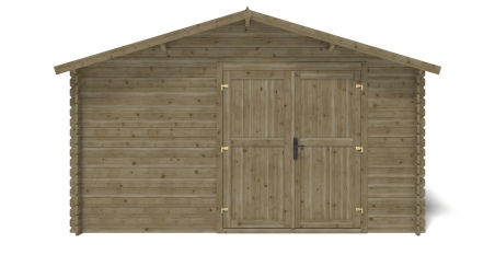 Caseta de jardín de madera 12 m2 - 4x3 m - 28 mm - impregnada
