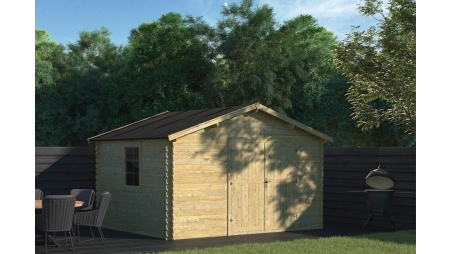 Caseta de jardín de madera 12 m2 - 4x3 m - 28 mm - impregnada