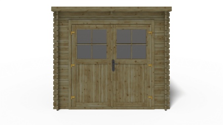 Caseta de jardín de madera 5 m2 - 2.5x2 m - 28 mm - impregnada