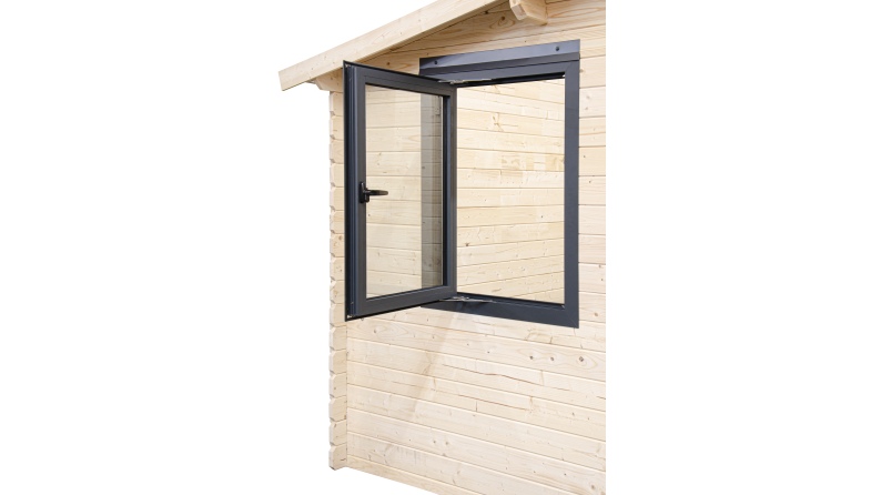 Caseta de jardín de madera-5x3 m - 25 m2 con terraza