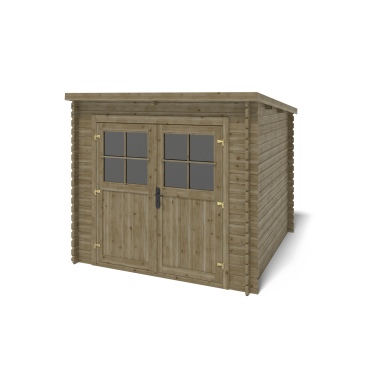 Caseta de jardín de madera 6.25 m2 - 2.5x2.5 m - 28 mm - impregnada