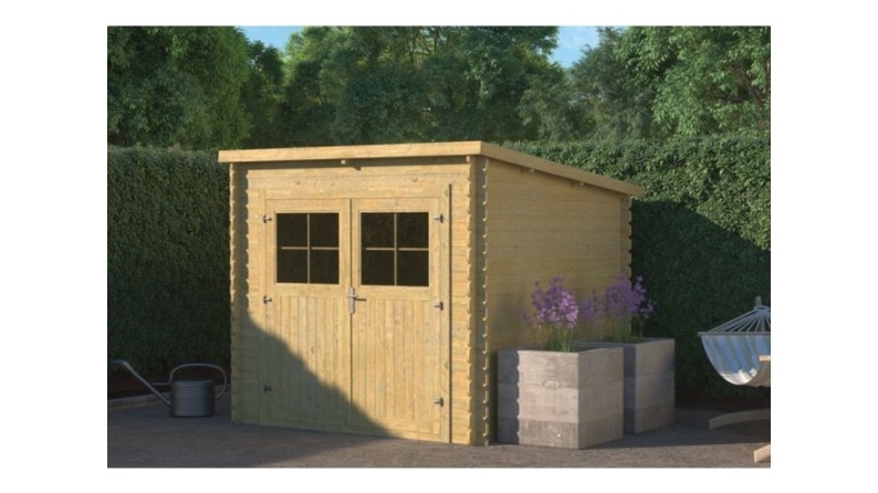 Caseta de jardín de madera 6.25 m2 - 2.5x2.5 m - 28 mm - impregnada