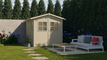 Caseta de jardín de madera 6 m2 - 2.07x2.94 m - 18 mm