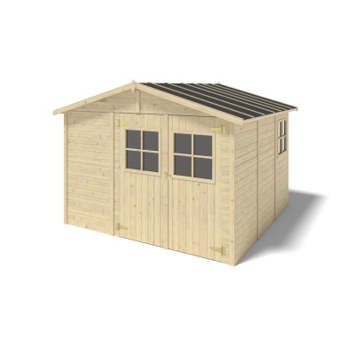Caseta de jardín de madera 9 m2 - 3.05x2.94 m - 18 mm