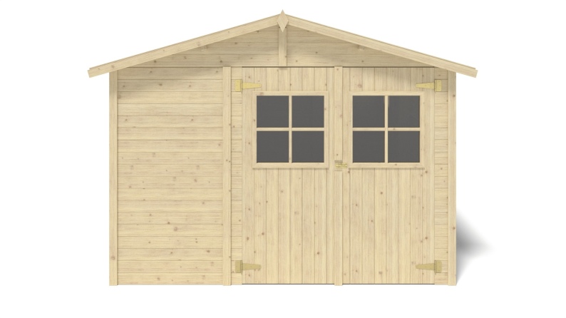 Caseta de jardín de madera 11.95 m2 - 3.05x3.92 m - 18 mm