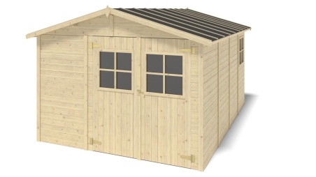 Caseta de jardín de madera 11.95 m2 - 3.05x3.92 m - 18 mm