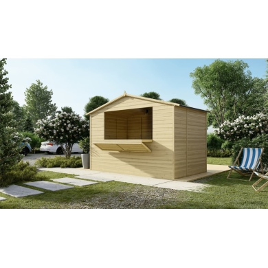 Quiosco caseta comercial 5.72 m2 - 3.11x1.84 m - 19 mm