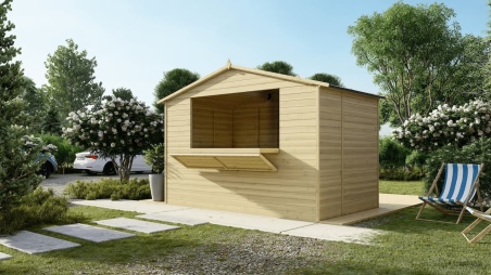 Quiosco caseta comercial 5.72 m2 - 3.11x1.84 m - 19 mm