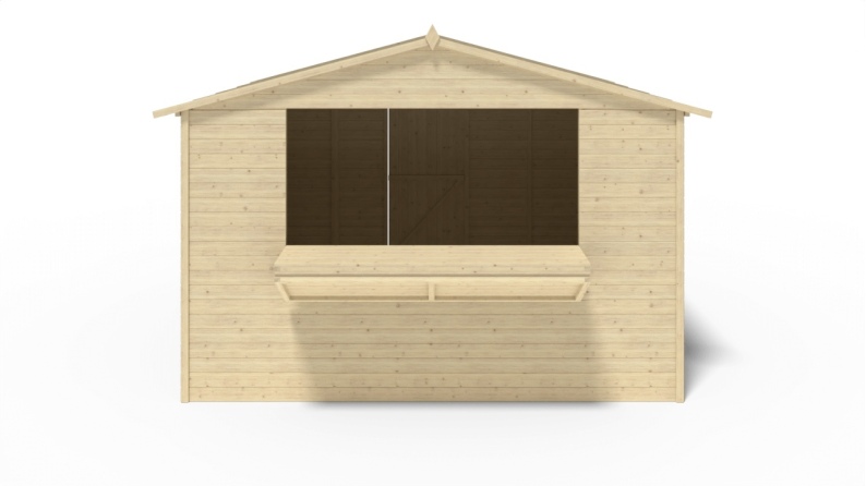 Quiosco caseta comercial 9.42 m2 - 3.11x3.03 m - 19 mm