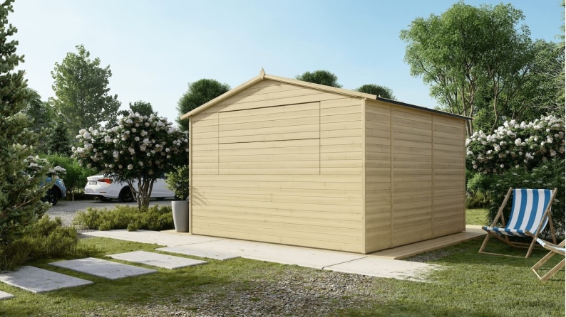 Quiosco caseta comercial 9.42 m2 - 3.11x3.03 m - 19 mm