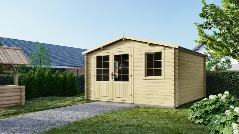 Caseta de jardín de madera 15.21 m2 - 3.9x3.9 m - 40 mm