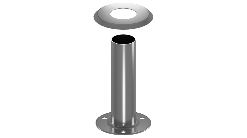 Escalera de 4 peldaños de acero inoxidable