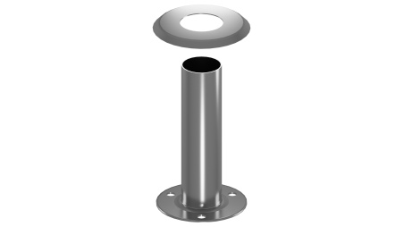 Escalera de 4 peldaños de acero inoxidable