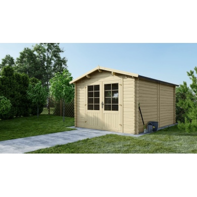 Caseta de jardín de madera 12 m2 - 3x4 m - 28 mm