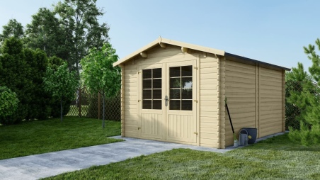 Caseta de jardín de madera 12 m2 - 3x4 m - 28 mm